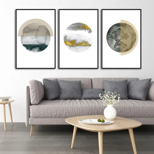 Set tablouri abstracție modernă — tablou canvas