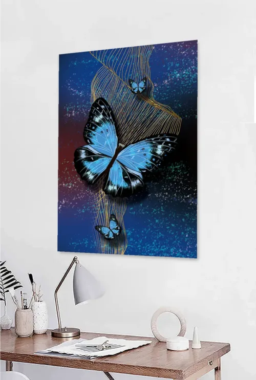 Tablou fluture albasrtu — tablou canvas