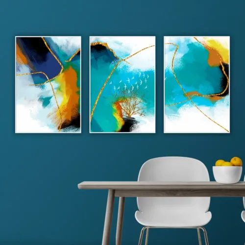 Set de tablouri abstracție în culori vibrante — tablou canvas
