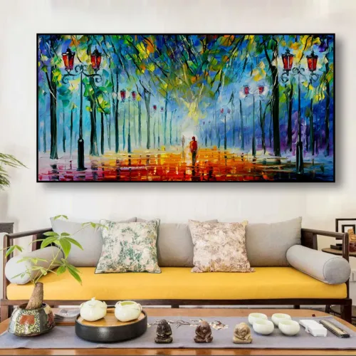Tablou cu parc in culori vibrante — tablou canvas