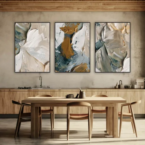 Set de tablouri abstracte în culori închise — tablou canvas