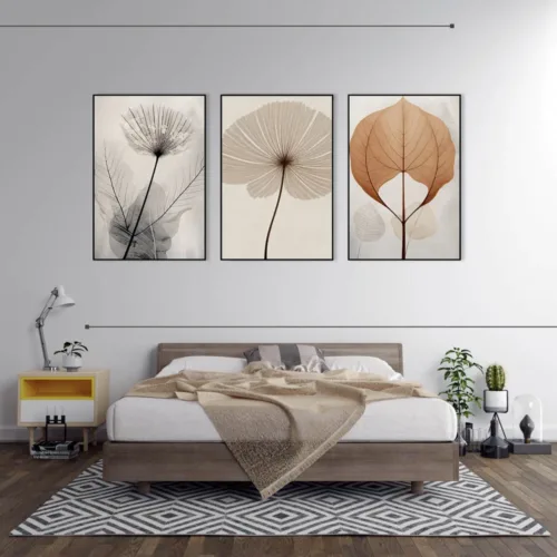 Set de tablouri cu flori sălbatice — tablou canvas