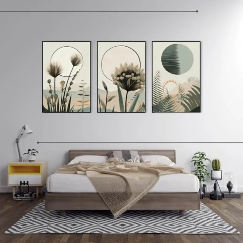 Set de tablouri cu flori sălbatice — tablou canvas