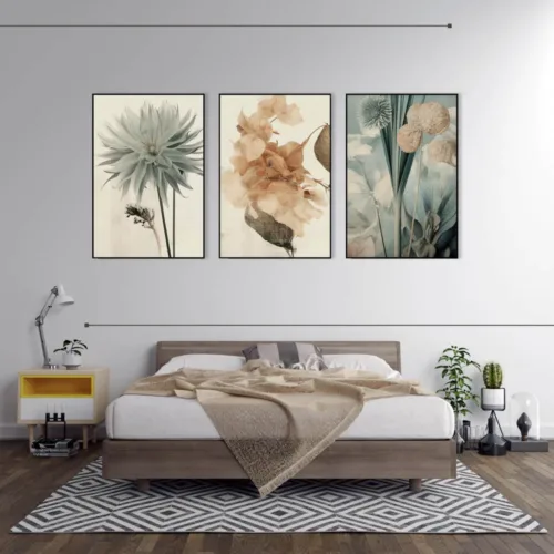 Set de tablouri cu flori sălbatice — tablou canvas