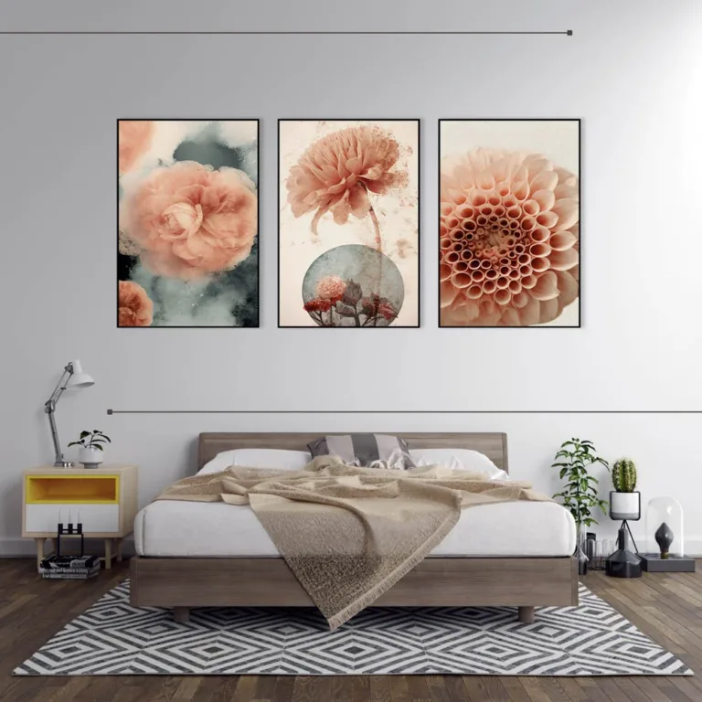 Set de tablouri cu flori sălbatice — tablou canvas