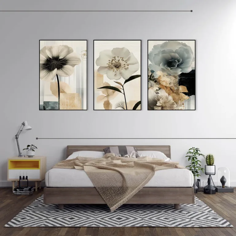 Set de tablouri cu flori sălbatice — tablou canvas