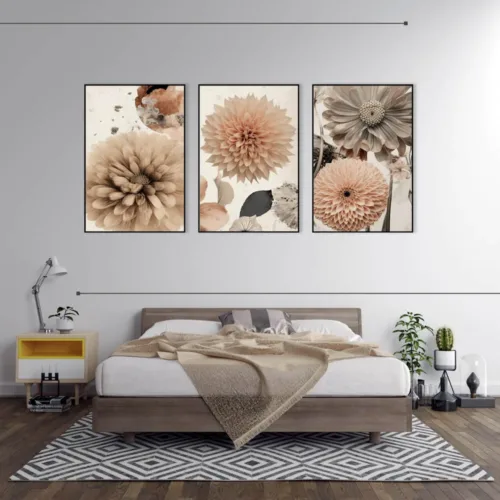 Set de tablouri cu flori sălbatice — tablou canvas