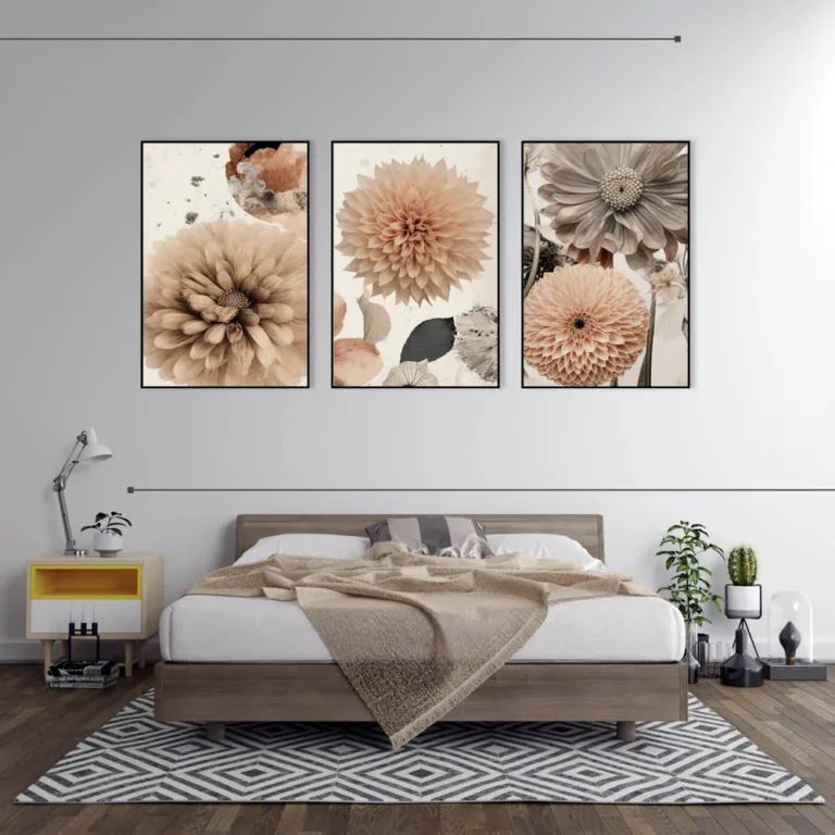 Set de tablouri cu flori sălbatice — tablou canvas