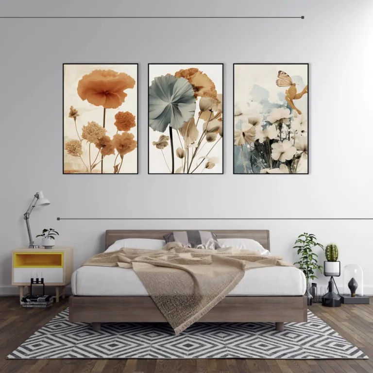 Set de tablouri cu flori sălbatice — tablou canvas