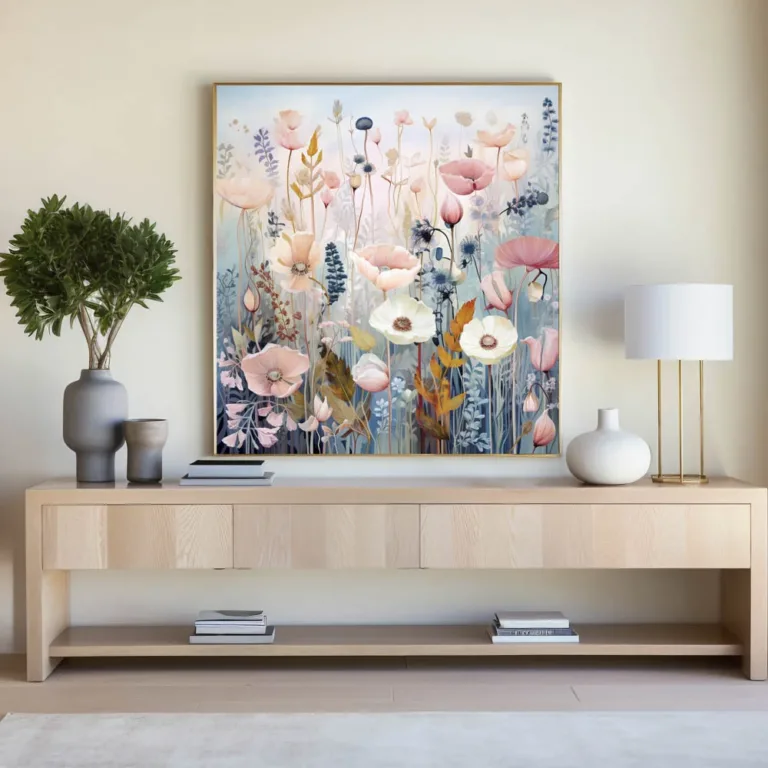 Tablou cu câmp de flori de pădure — tablou canvas