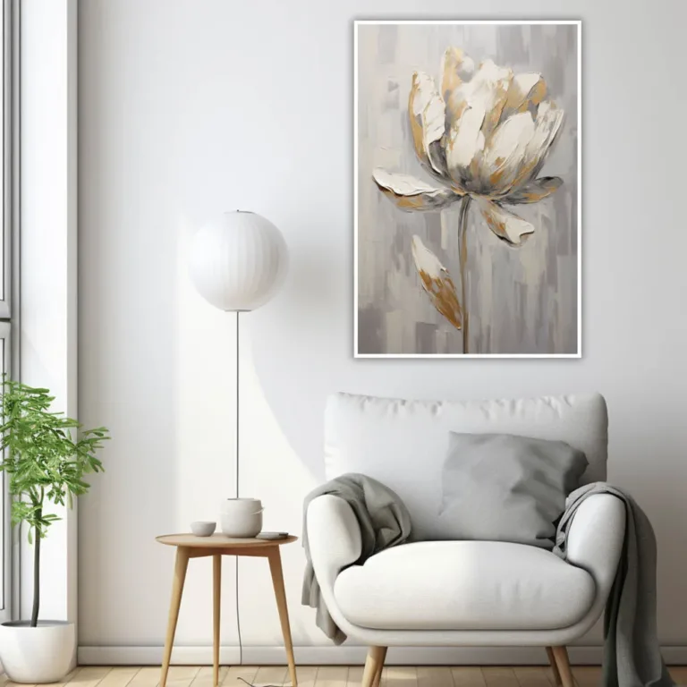 Tablou cu lalea gri — tablou canvas