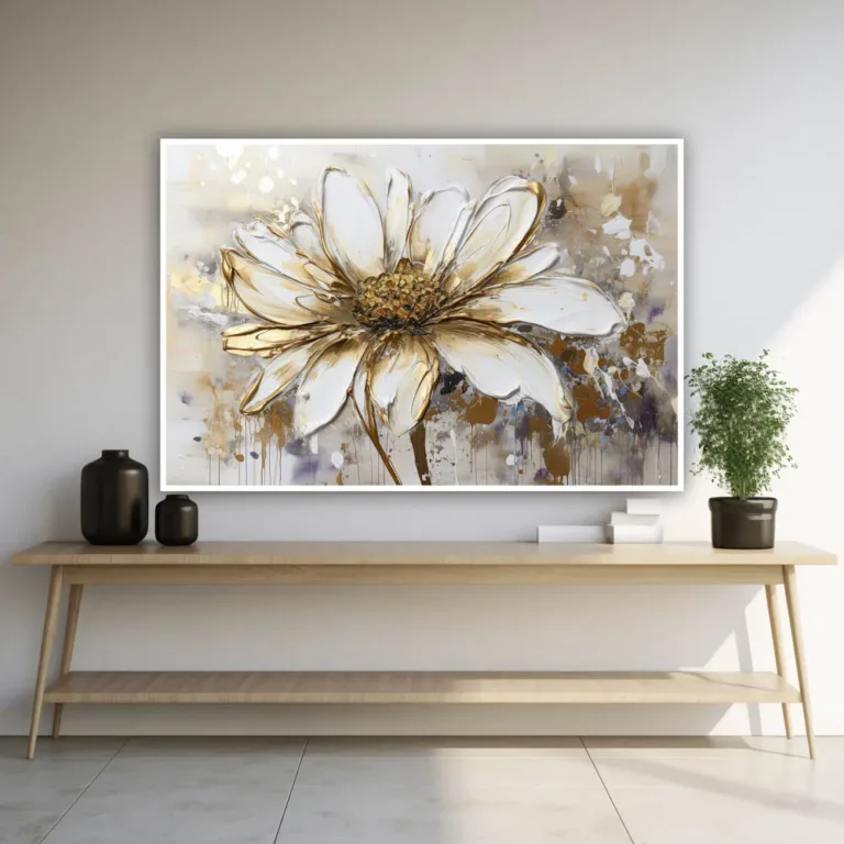 Tablou cu floare aurie — tablou canvas