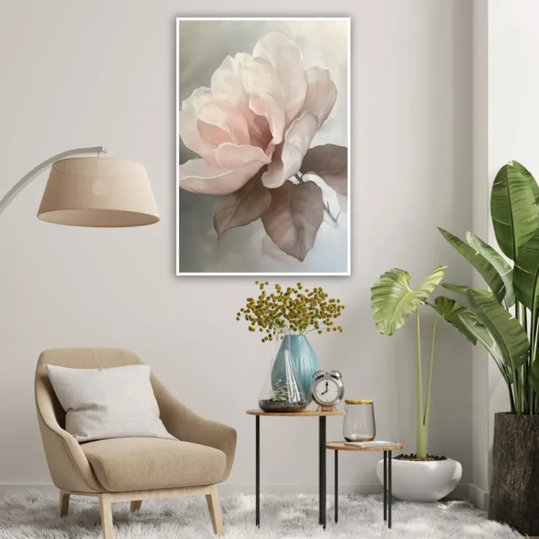 Tablou cu floare roz în stil abstract — tablou canvas