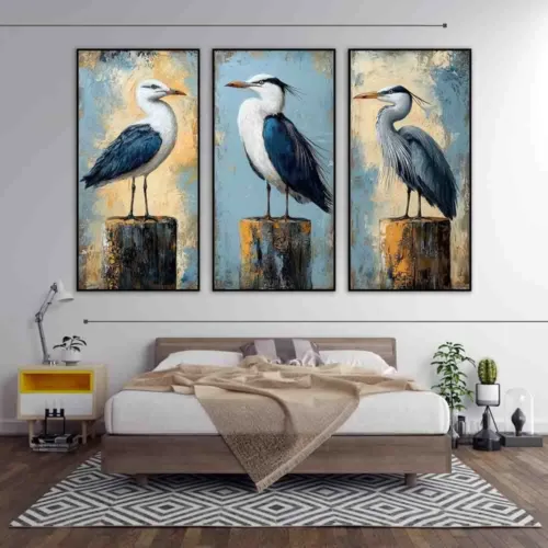 Set de tablouri cu pescăruși — tablou canvas