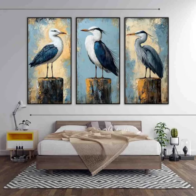 Set de tablouri cu pescăruși — tablou canvas